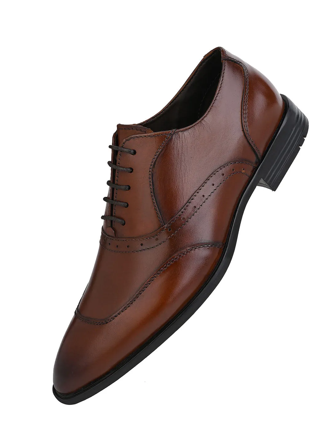 Alberto Torresi Genuine Leather Brown Laceup Formal Shoes