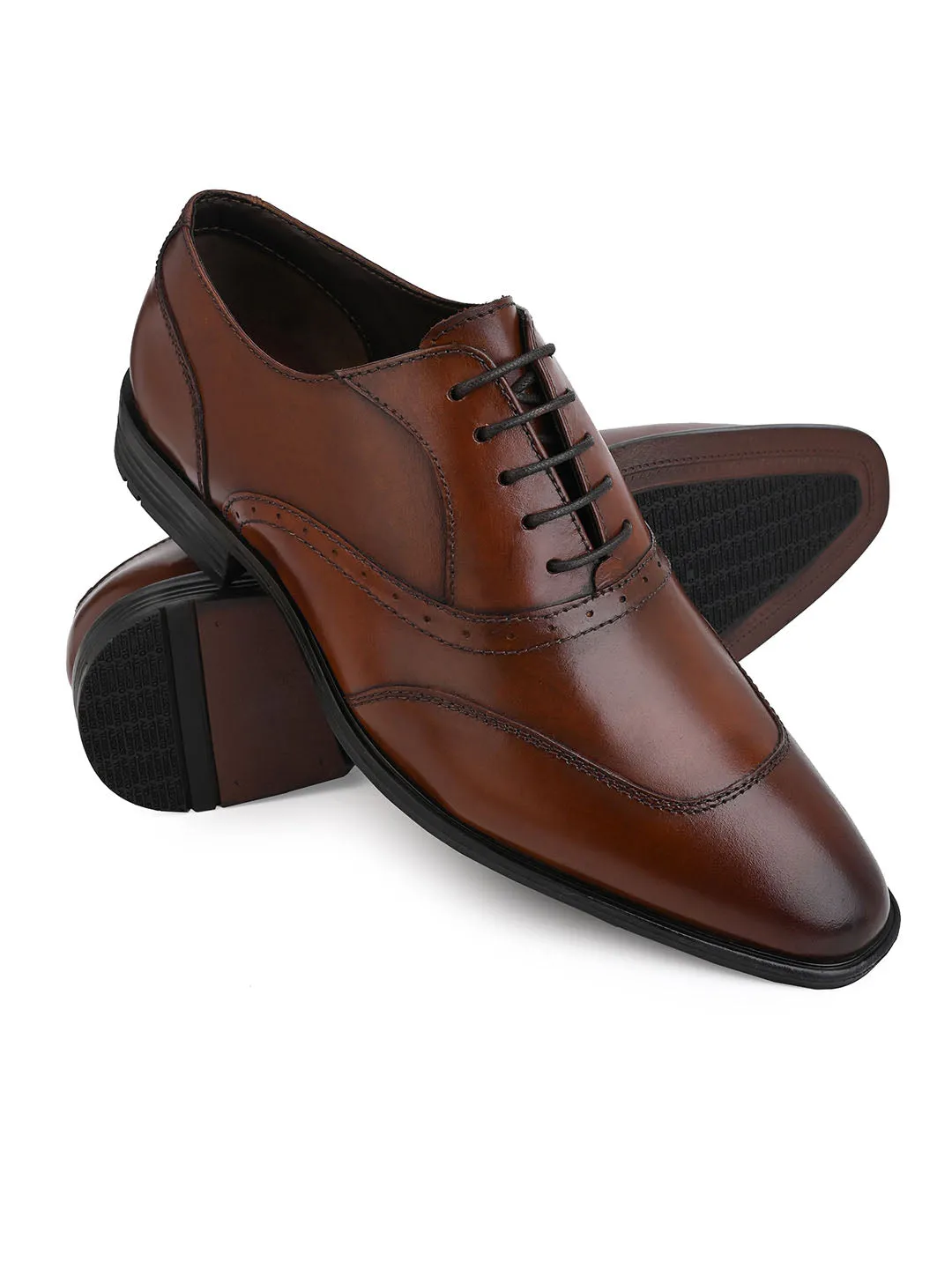 Alberto Torresi Genuine Leather Brown Laceup Formal Shoes