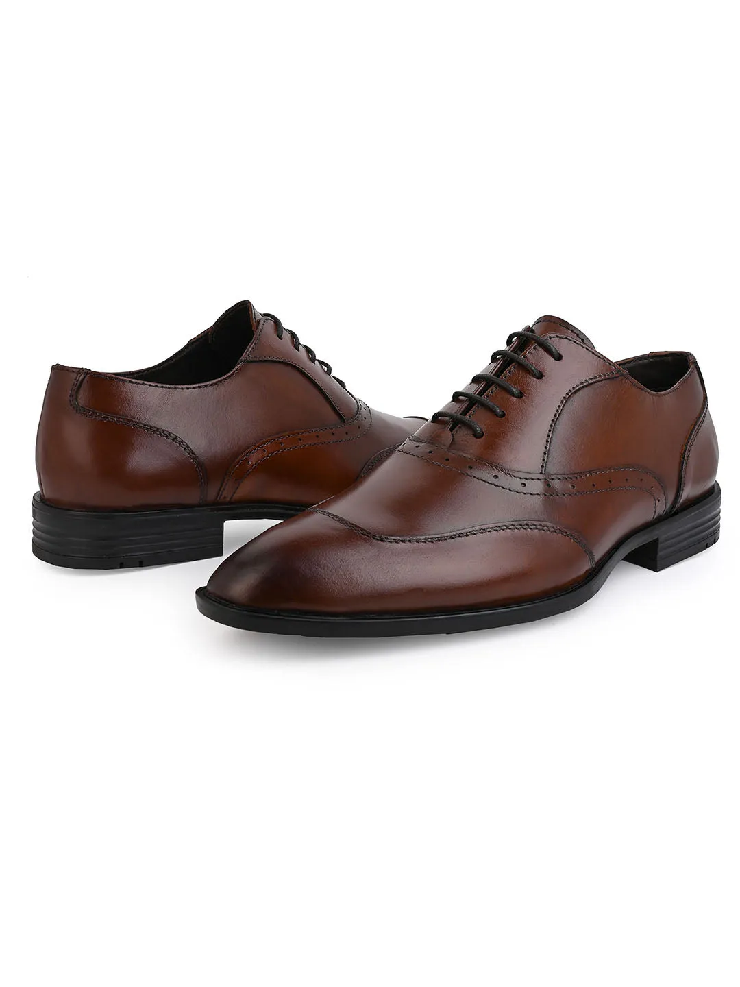 Alberto Torresi Genuine Leather Brown Laceup Formal Shoes
