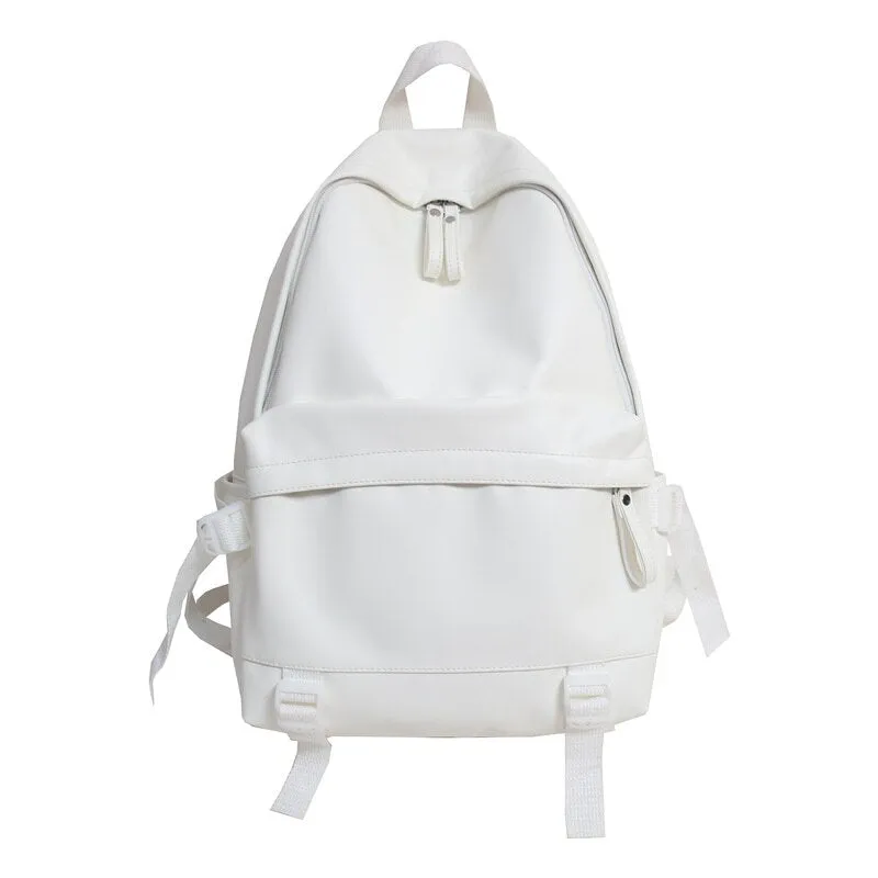 Back to College DIEHE Large Backpack Women Leather Rucksack Men Travel Backpacks Black Shoulder School Bags for Teenage Girls Mochila Back Pack