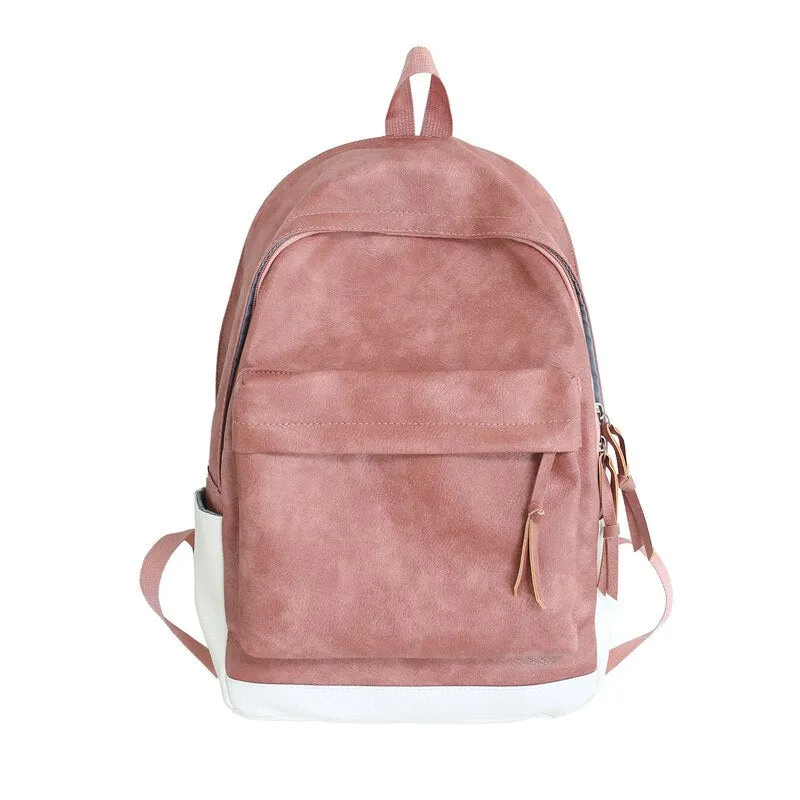 Back to College DIEHE Large Backpack Women Leather Rucksack Men Travel Backpacks Black Shoulder School Bags for Teenage Girls Mochila Back Pack