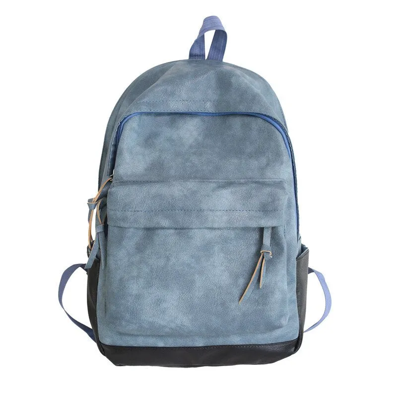 Back to College DIEHE Large Backpack Women Leather Rucksack Men Travel Backpacks Black Shoulder School Bags for Teenage Girls Mochila Back Pack