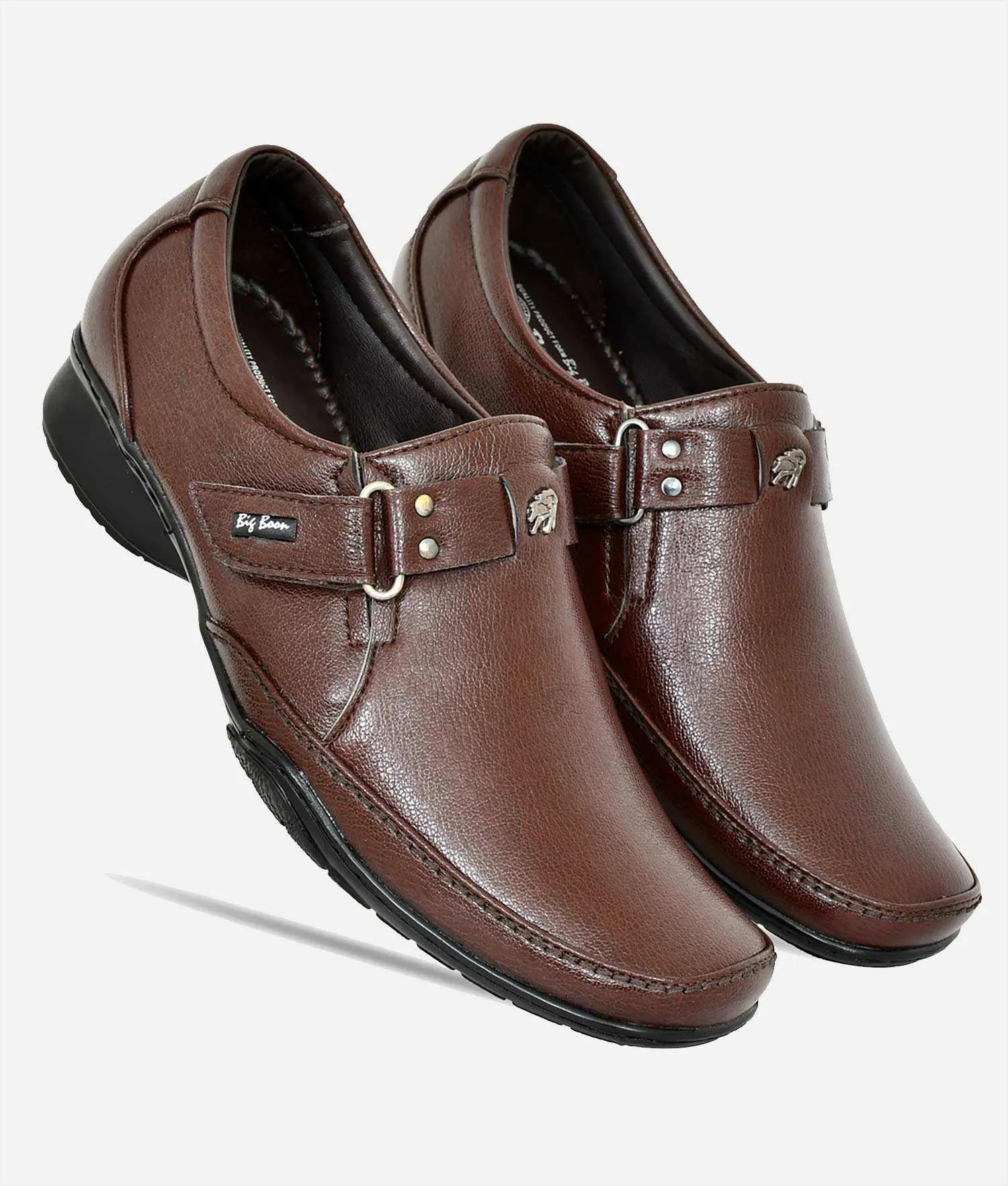 Big Boon Men's Slip-On Buckle Style formal Shoes