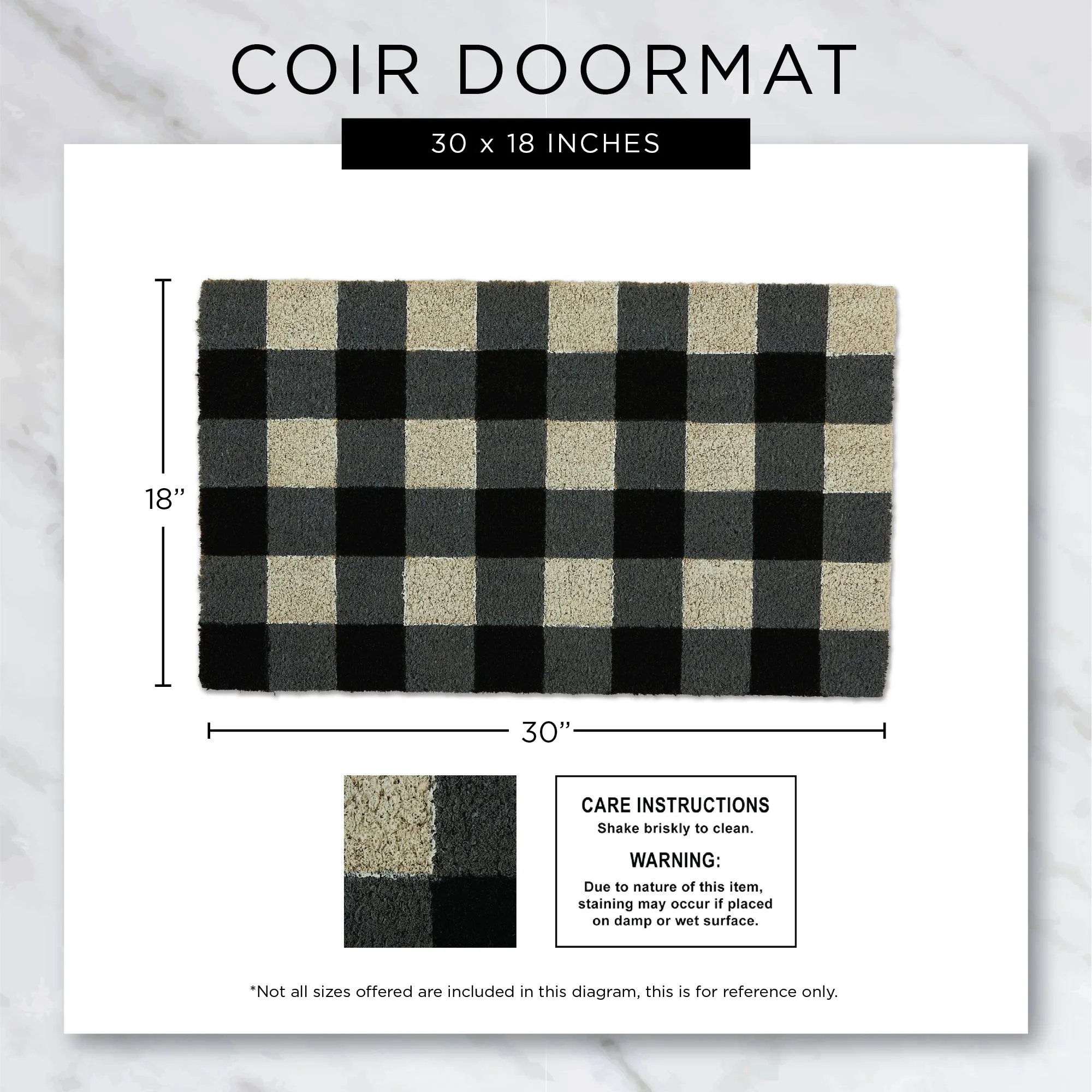 Black & White Buffalo Check Doormat