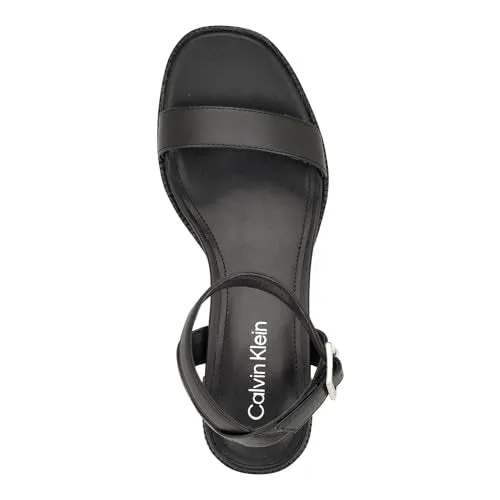 Calvin Klein Women's Lalah Heeled Sandal, Ivory 150, 10