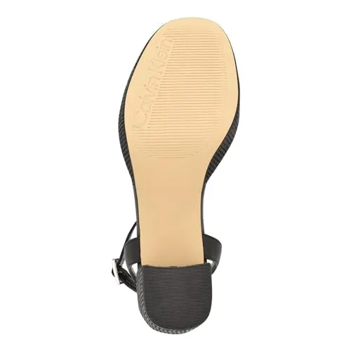 Calvin Klein Women's Lalah Heeled Sandal, Ivory 150, 10