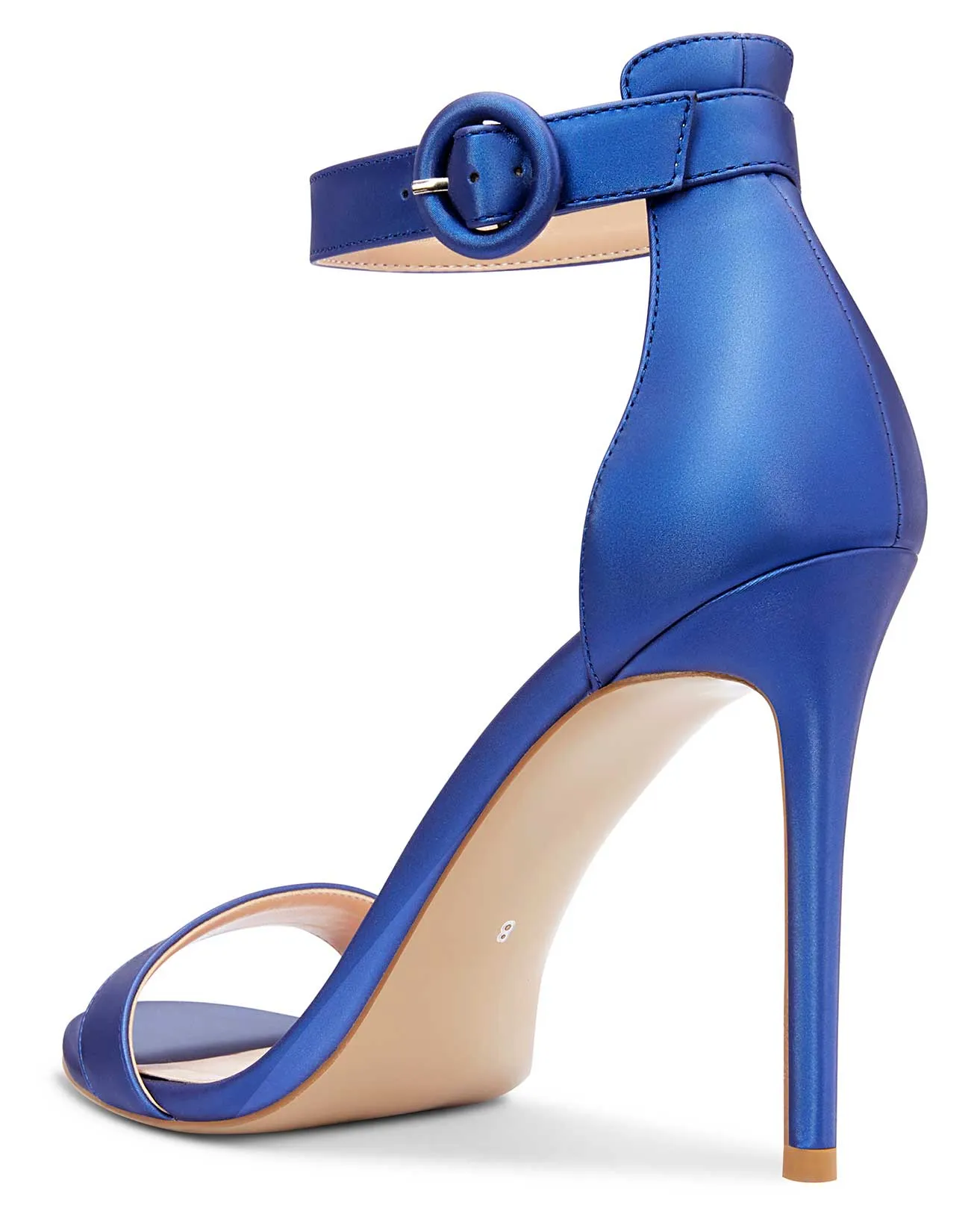 CASTAMERE Womens High Heels Sandals Buckle Ankle Strap Open Toe Basic 10CM Stilettos Sandal