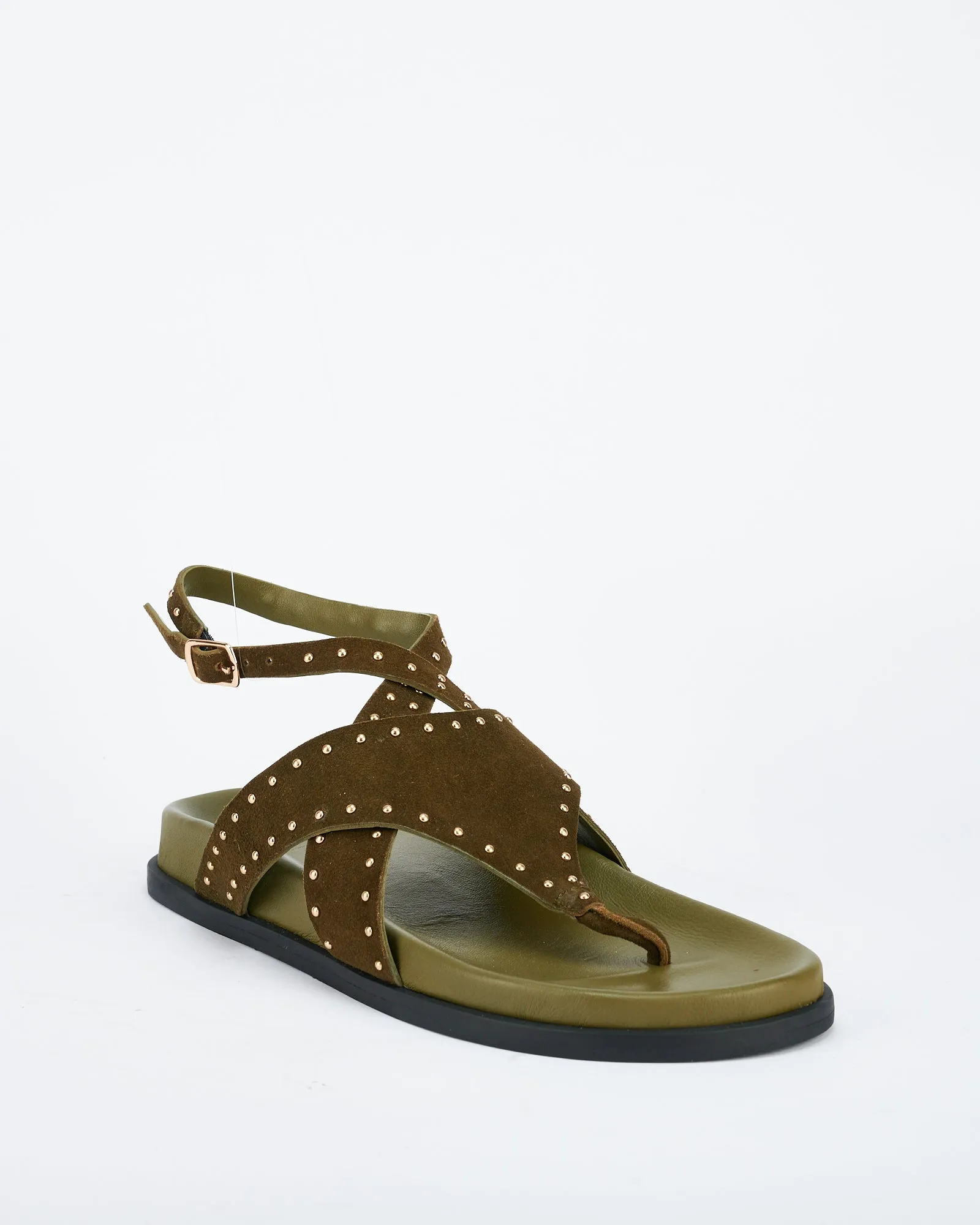 Faust Footbed Olive Suede/Gold
