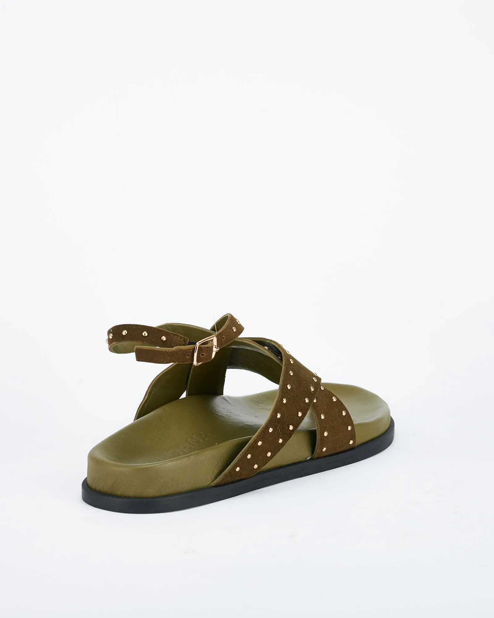 Faust Footbed Olive Suede/Gold
