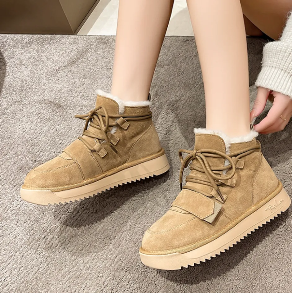 Fleece Muffin Bottom Snow Boots