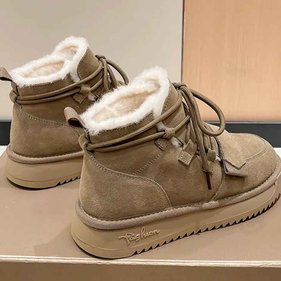 Fleece Muffin Bottom Snow Boots