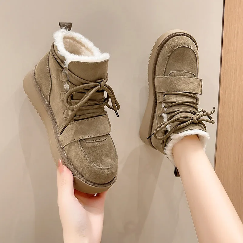 Fleece Muffin Bottom Snow Boots