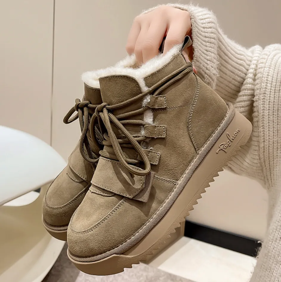 Fleece Muffin Bottom Snow Boots