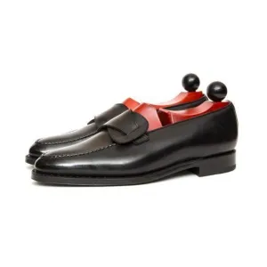 Handmade Men Black Leather Shoes, Dress Formal Shoes, Slip On Moccasin