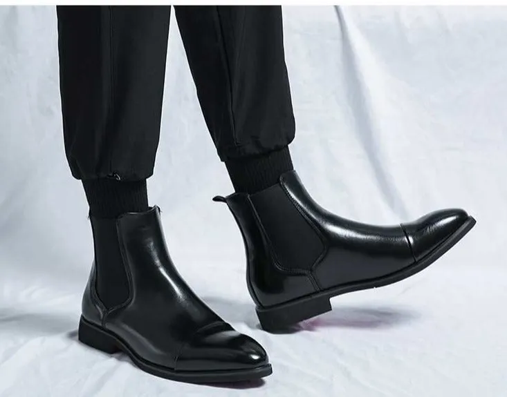 High Quality Red Bottom Chelsea Boots for Men