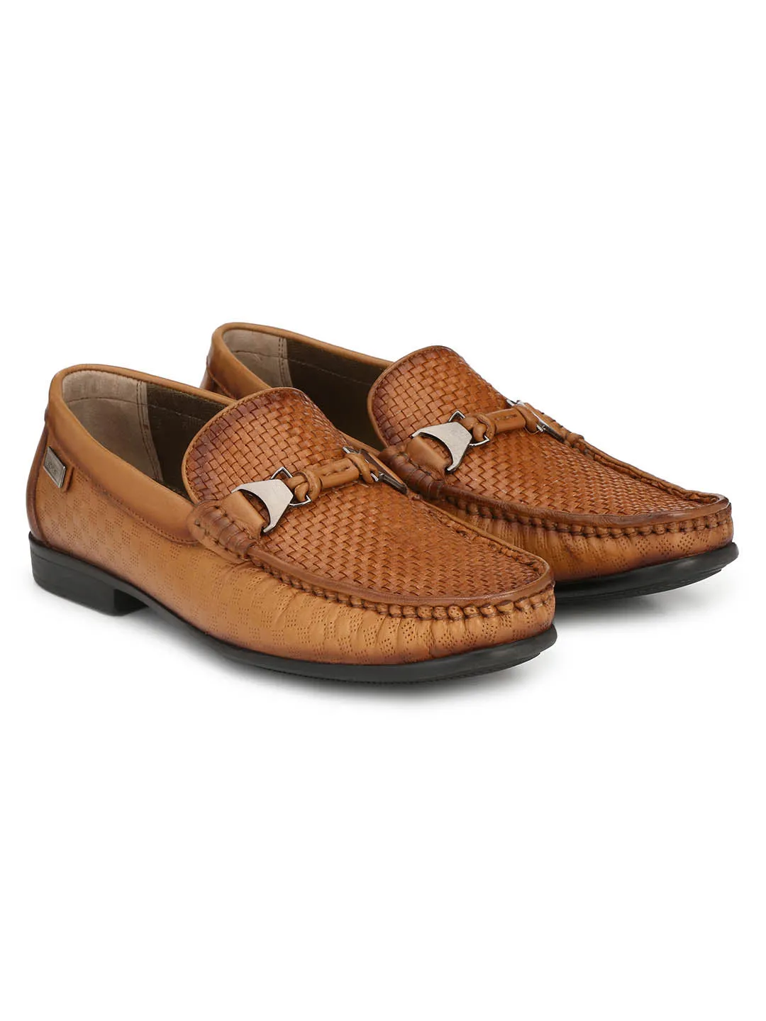 HITZ5308 Men's Tan Leather Casual Slip-On Shoes