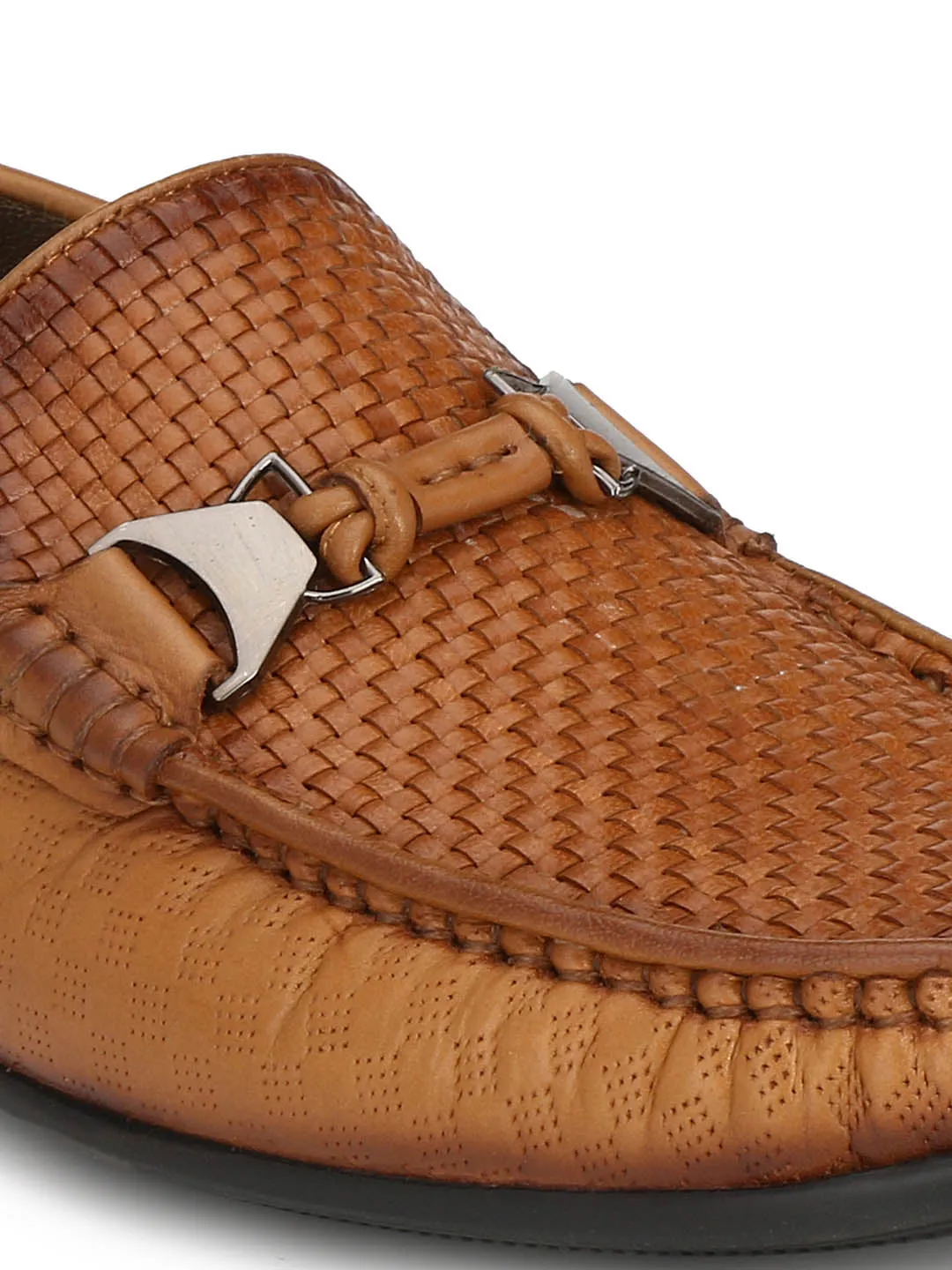 HITZ5308 Men's Tan Leather Casual Slip-On Shoes