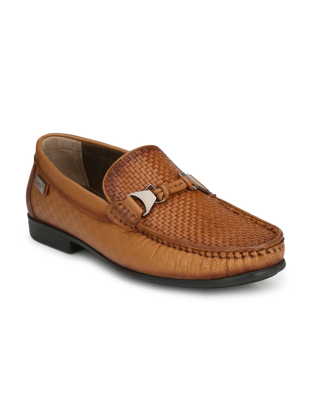 HITZ5308 Men's Tan Leather Casual Slip-On Shoes