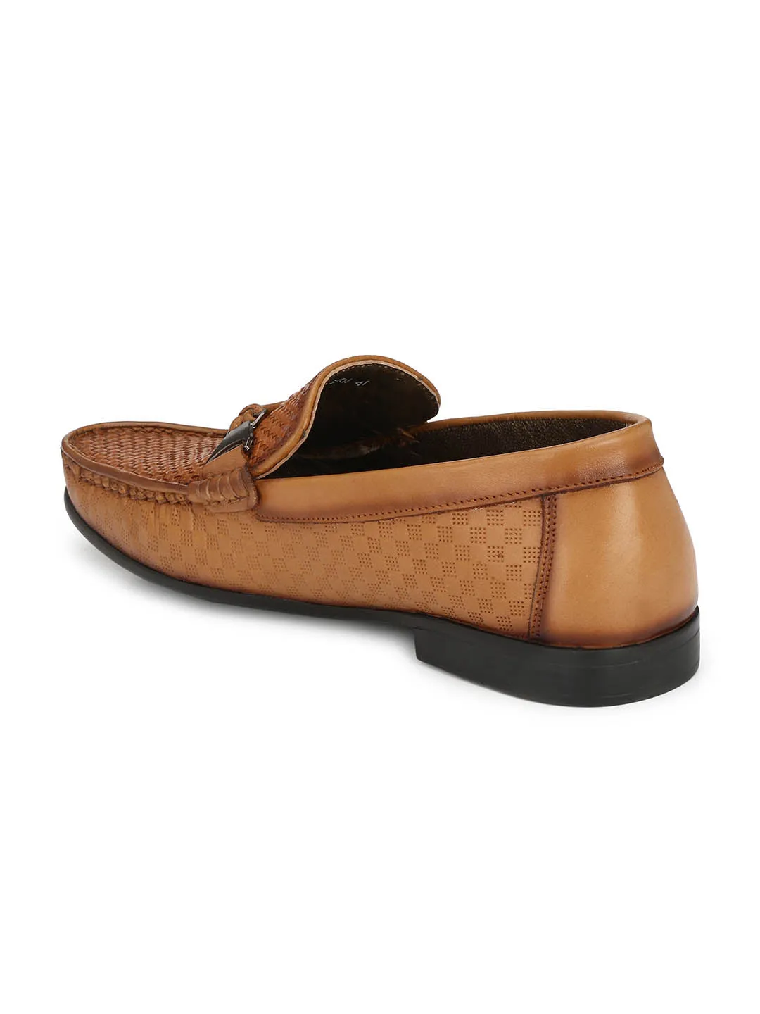 HITZ5308 Men's Tan Leather Casual Slip-On Shoes