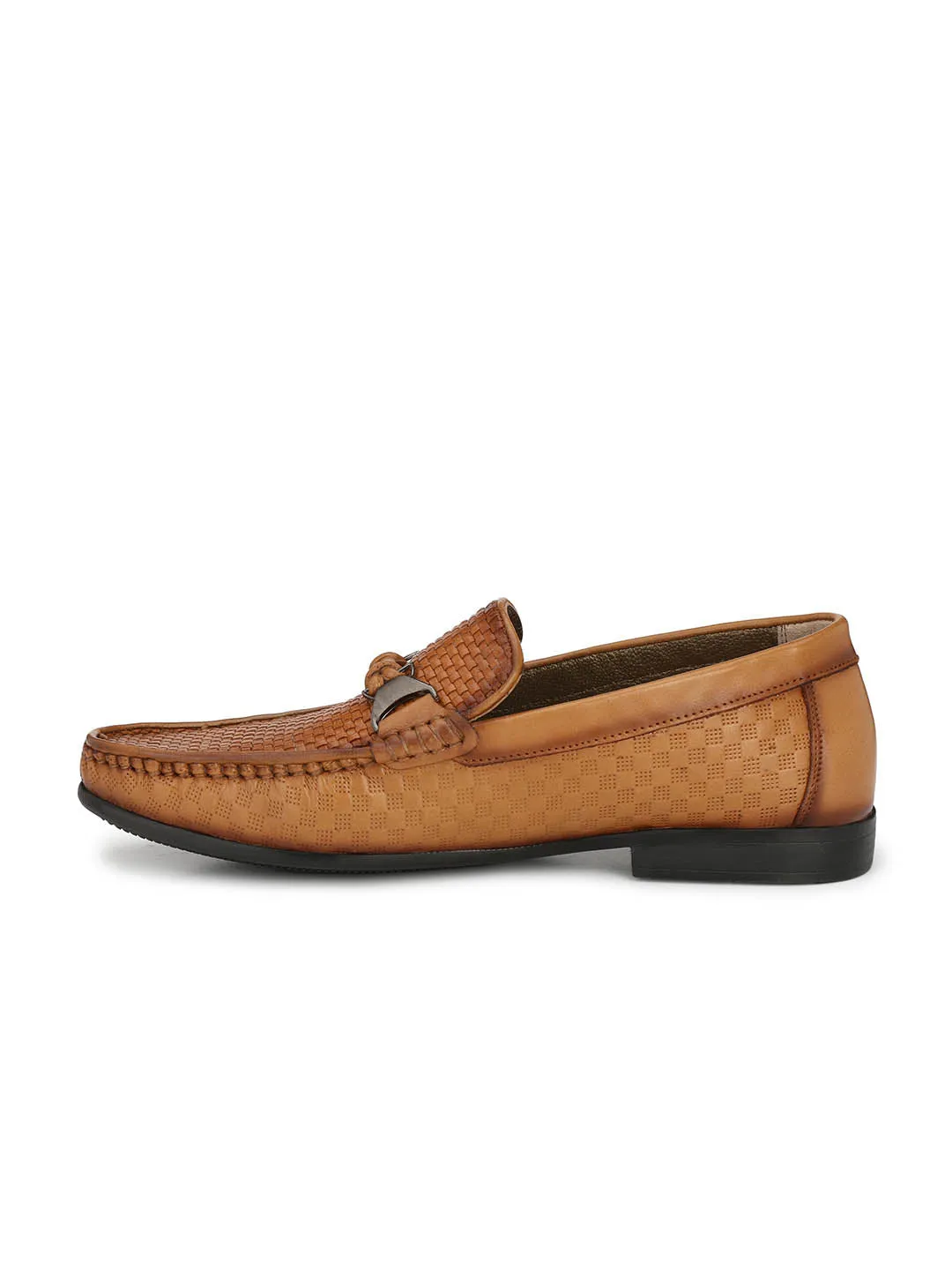 HITZ5308 Men's Tan Leather Casual Slip-On Shoes