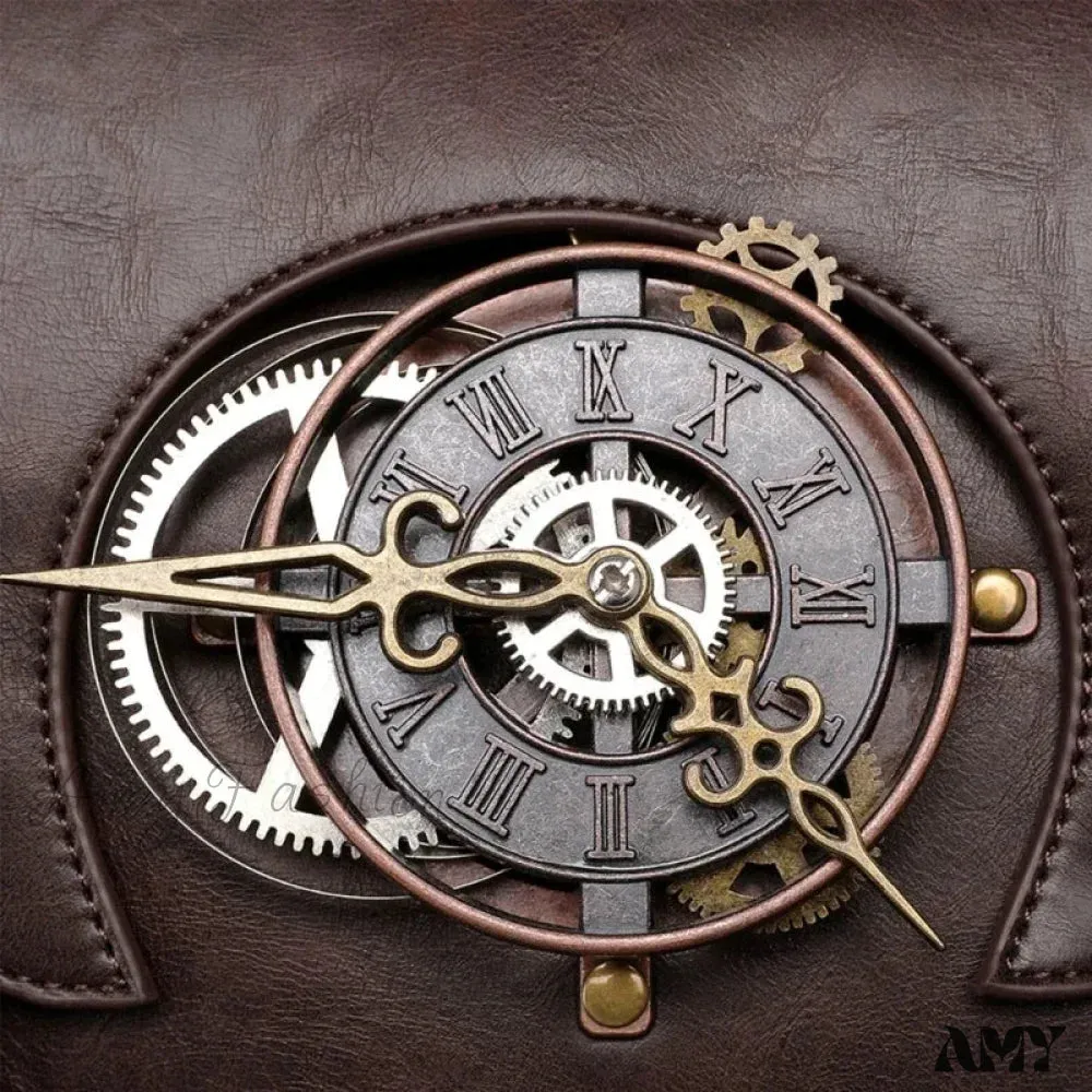 Industrial Bag Steampunk Briefcase Retro Satchel Gothic Vintage Medieval Women Leather