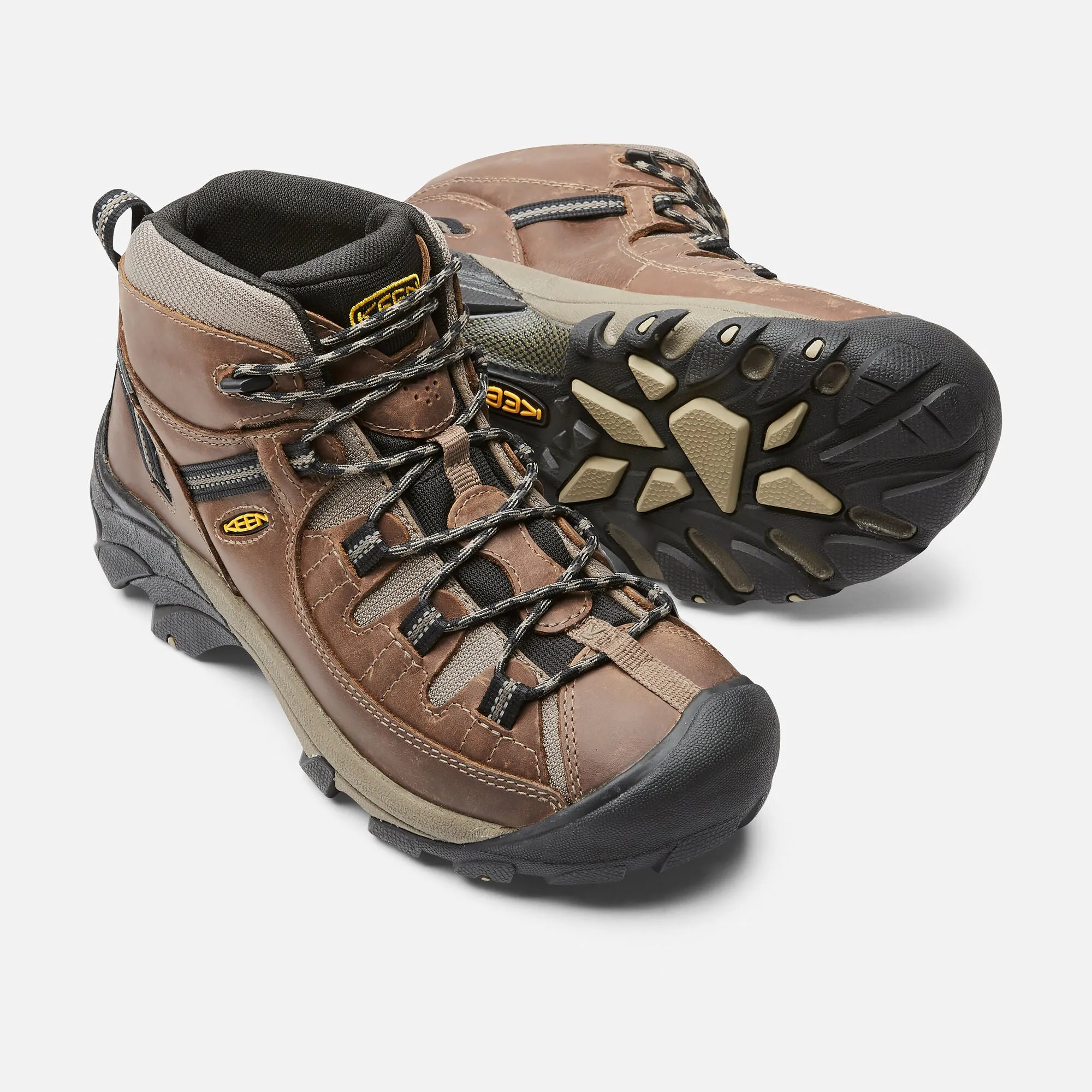 Keen Men's Targhee II Mid Waterproof Hiking Boot - Shitake/Brindle 1008418