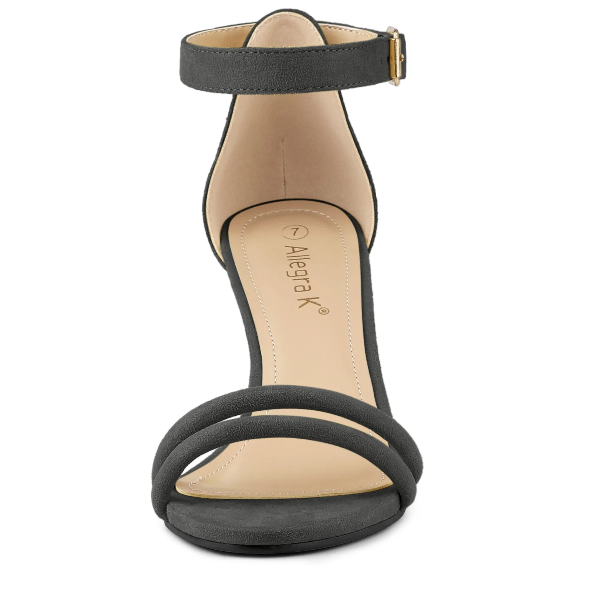 Kitten Heel Ankle Strap Sandals Shoes
