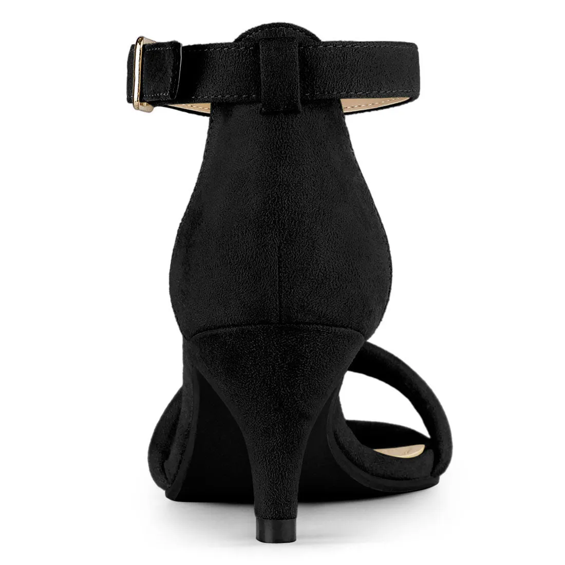 Kitten Heel Ankle Strap Sandals Shoes