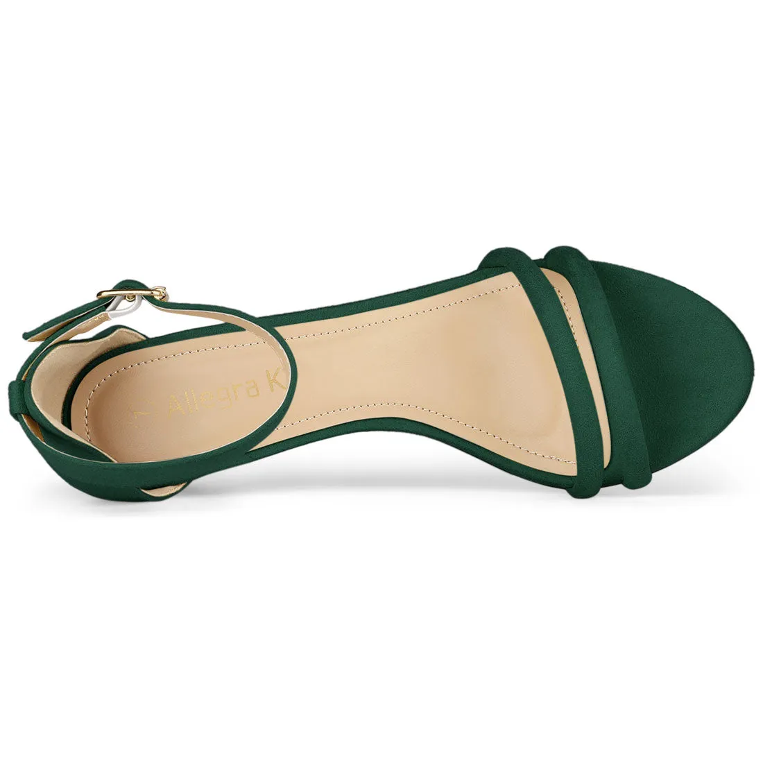 Kitten Heel Ankle Strap Sandals Shoes