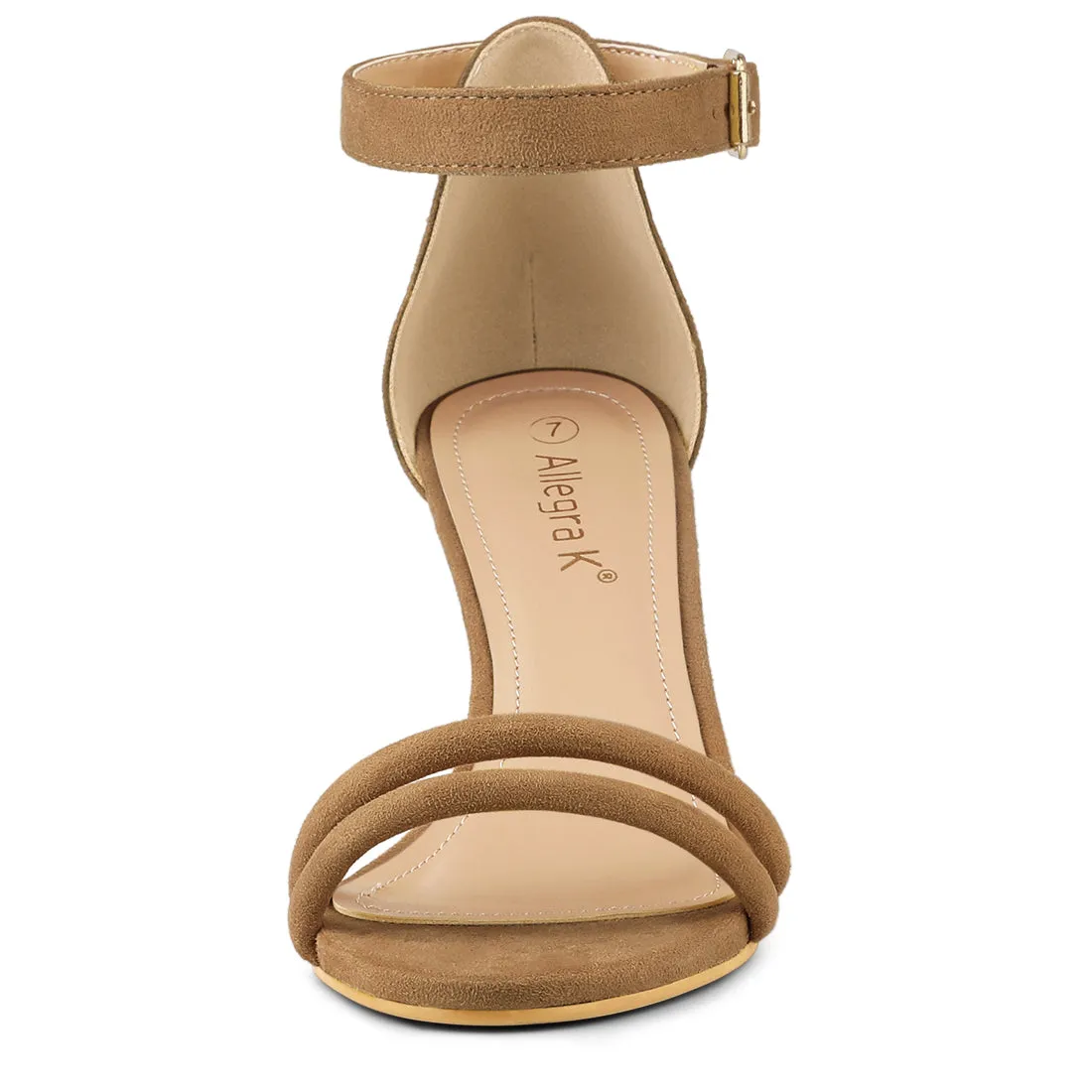 Kitten Heel Ankle Strap Sandals Shoes