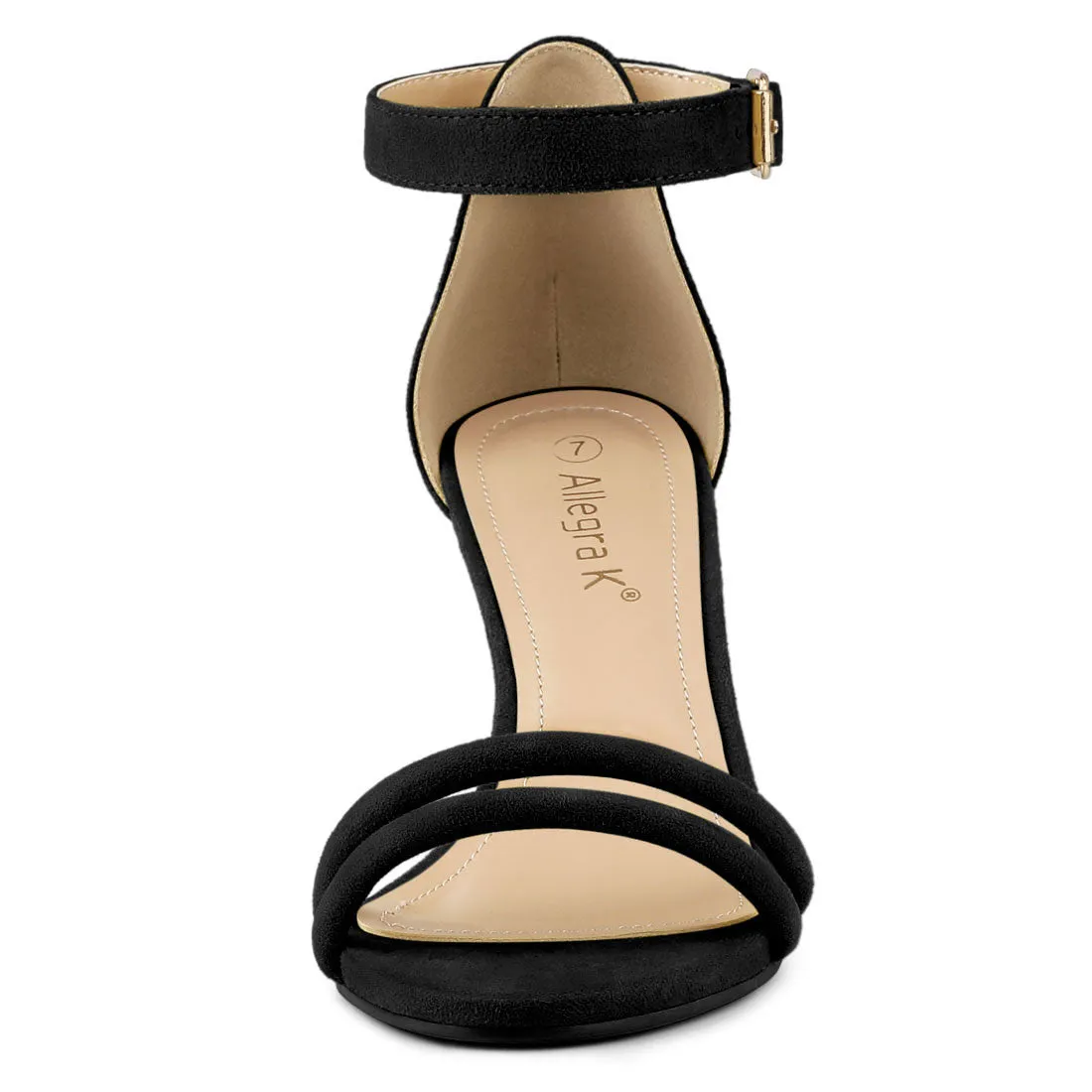 Kitten Heel Ankle Strap Sandals Shoes