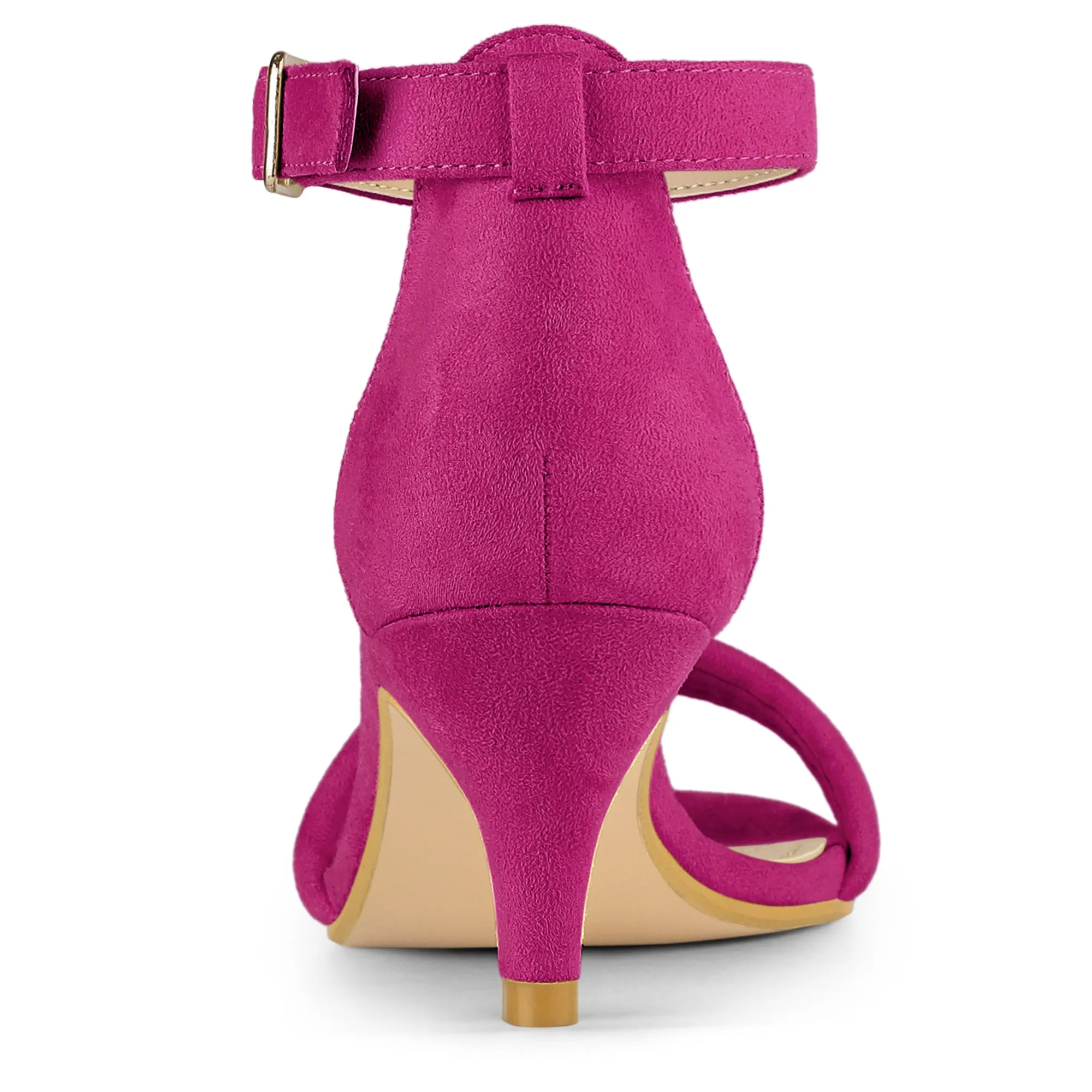 Kitten Heel Ankle Strap Sandals Shoes