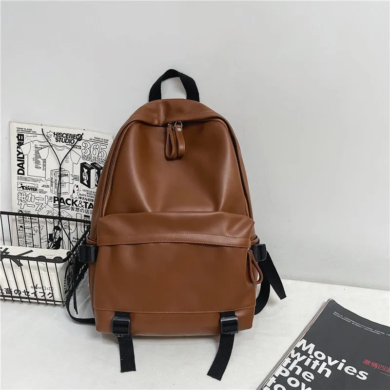 Large Backpack Women Leather Rucksack Women's Knapsack Travel Backpacks Shoulder School Bags for Teenage Girls Mochila Back Pack