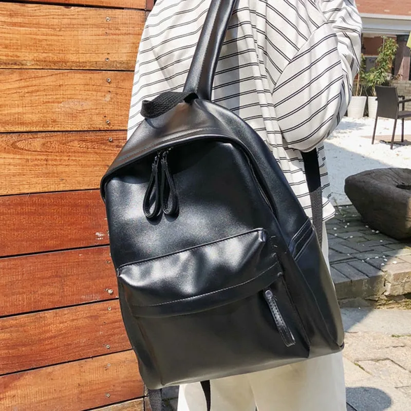 Large Backpack Women Leather Rucksack Women's Knapsack Travel Backpacks Shoulder School Bags for Teenage Girls Mochila Back Pack