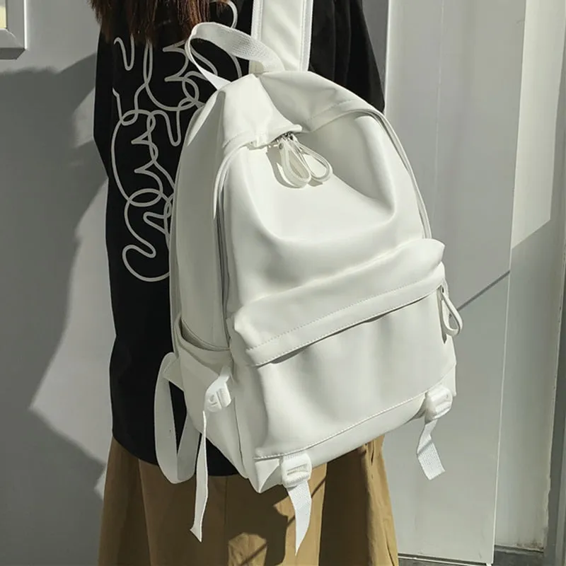 Large Backpack Women Leather Rucksack Women's Knapsack Travel Backpacks Shoulder School Bags for Teenage Girls Mochila Back Pack