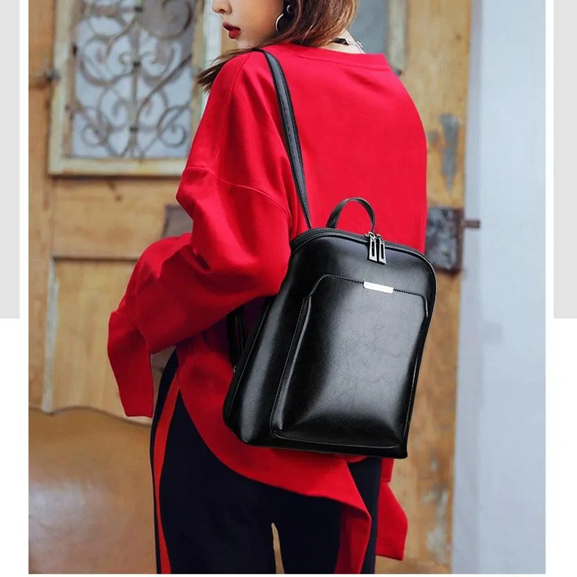 Large Fashion Sequined Backpack Women Leather Backpack Shoulder Bags Travel Bagpack