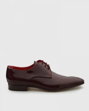 L'STONY 6444 PATENT MAROON LACE SHOE