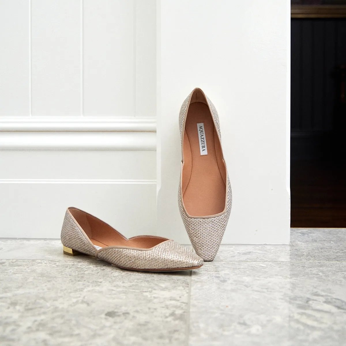 Maia Woven Metallic Flat