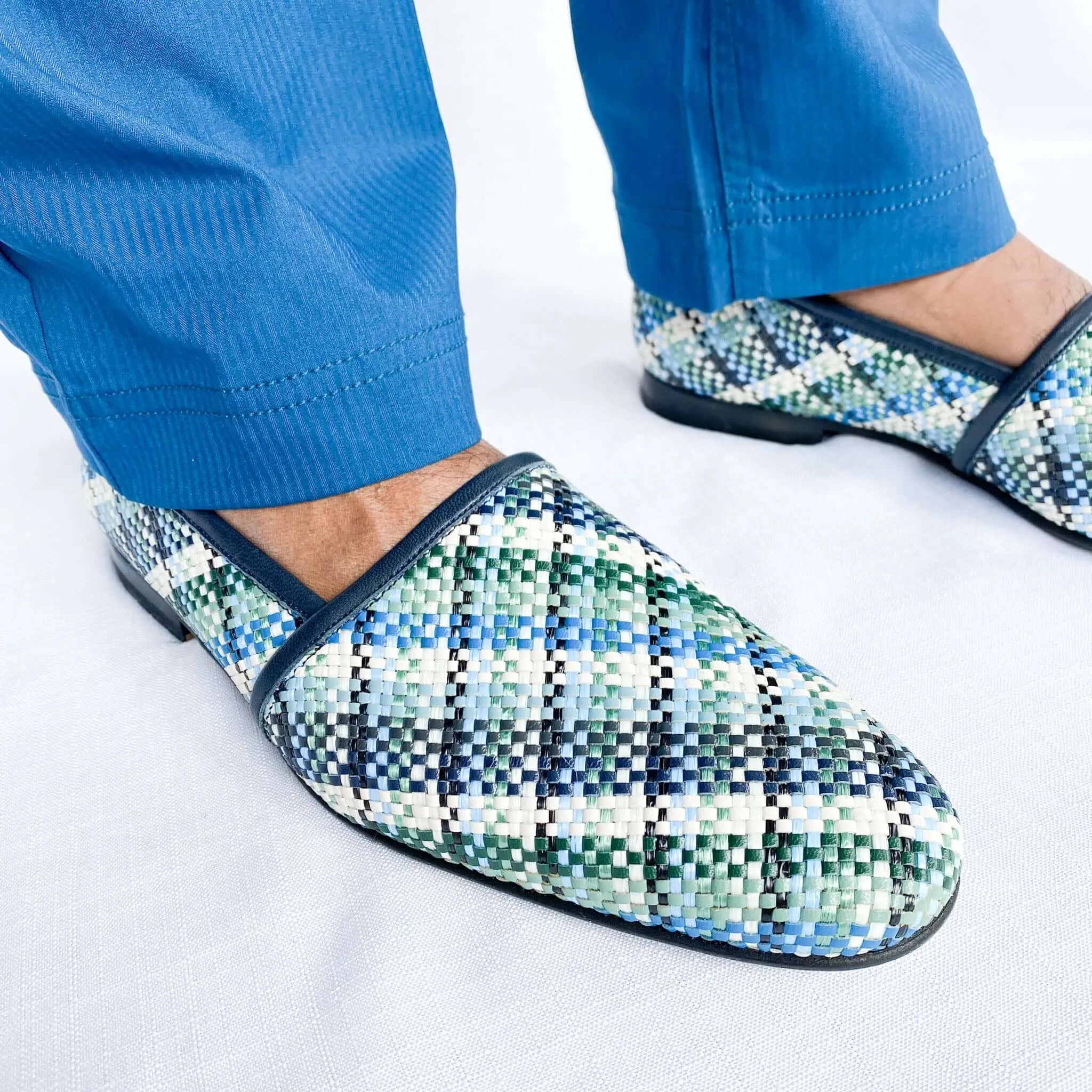 Manolo Blahnik Mens Loafers - Espo (blue)