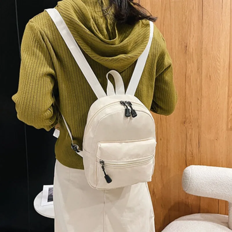 Mini Women&#39;s Backpacks 2022 Trend Nylon Female Bag Small School Bags White  Rucksack For Teen Girls Fashion Casual Backpack