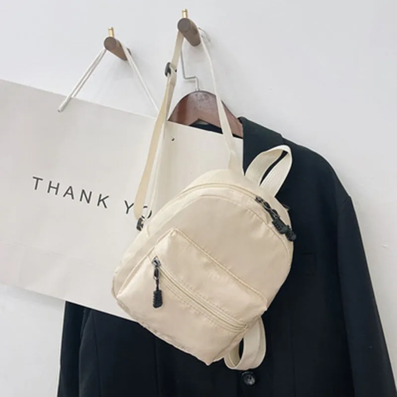Mini Women&#39;s Backpacks 2022 Trend Nylon Female Bag Small School Bags White  Rucksack For Teen Girls Fashion Casual Backpack