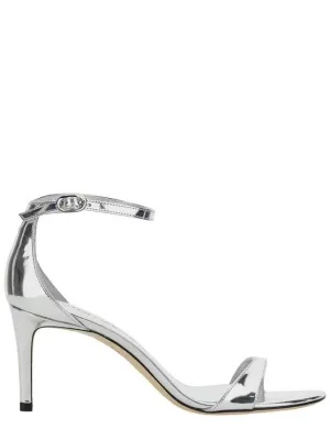 'Nudistarc' Metallic Sandals With High Block Heel In Patent Leather Woman