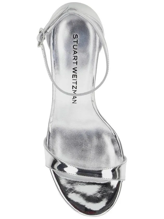 'Nudistarc' Metallic Sandals With High Block Heel In Patent Leather Woman