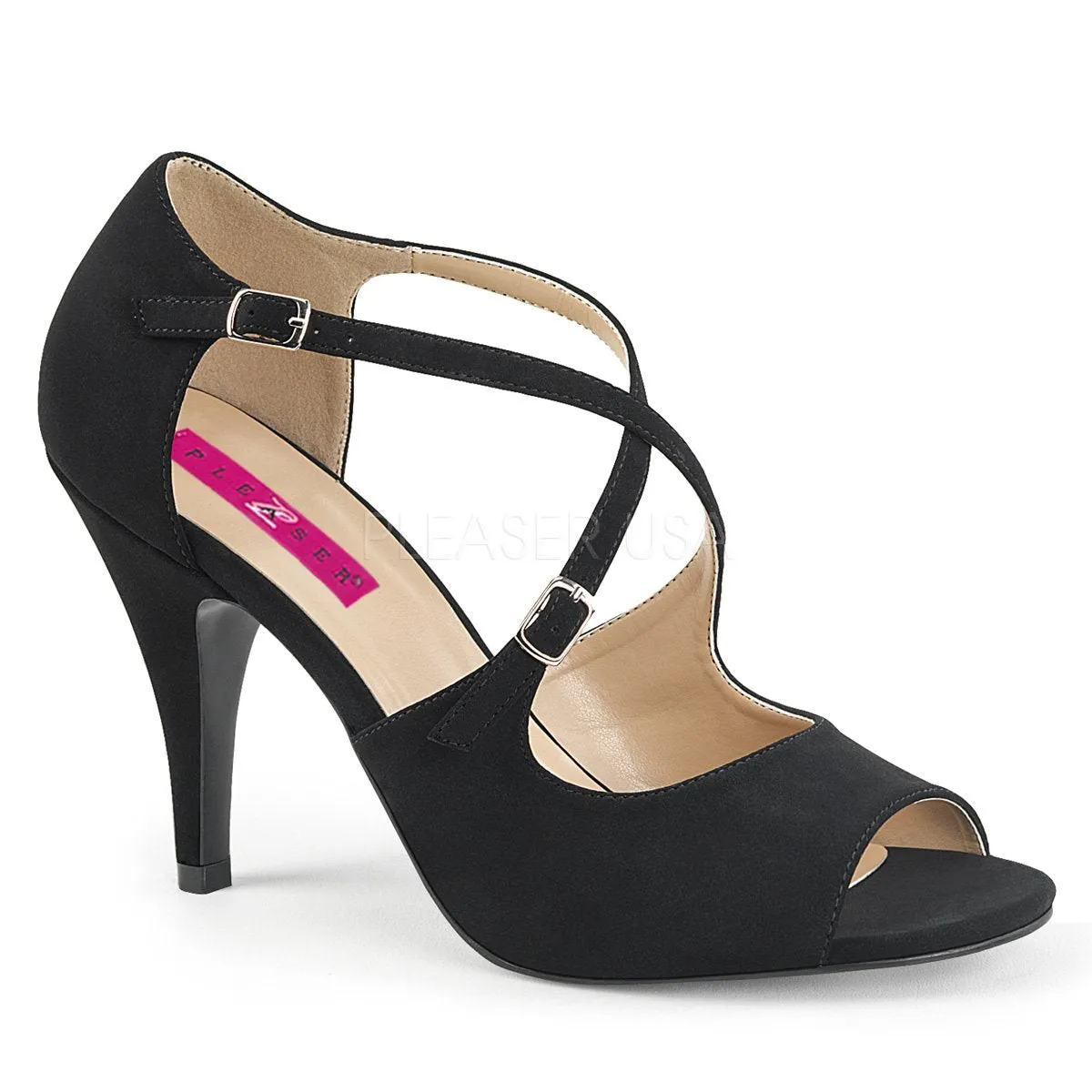 Peep Toe Crisscross Ankle Strap Sandal with 4-inch Heel DREAM-412