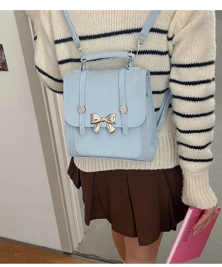 Sohiwoo Sweet Butterfly Backpack for Women's 2024 New Spring Pink Backpacks Korean Fashion Causal Travel Bag