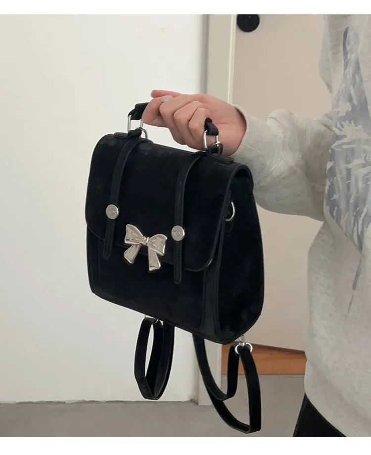 Sohiwoo Sweet Butterfly Backpack for Women's 2024 New Spring Pink Backpacks Korean Fashion Causal Travel Bag