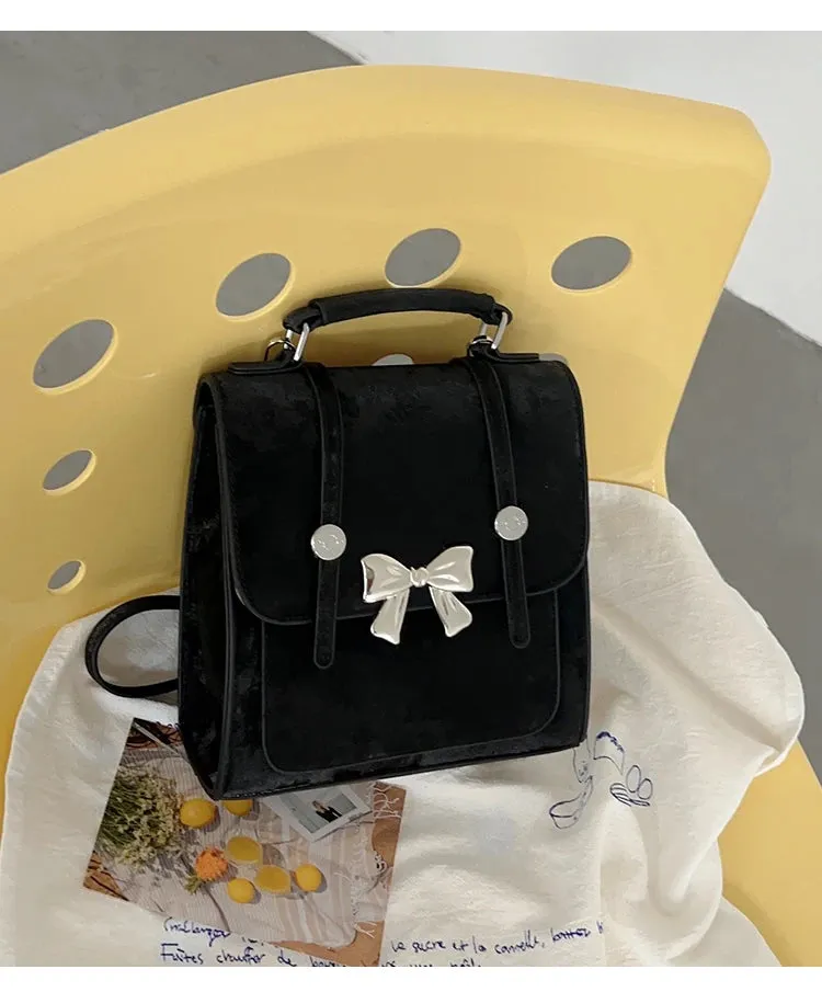 Sohiwoo Sweet Butterfly Backpack for Women's 2024 New Spring Pink Backpacks Korean Fashion Causal Travel Bag
