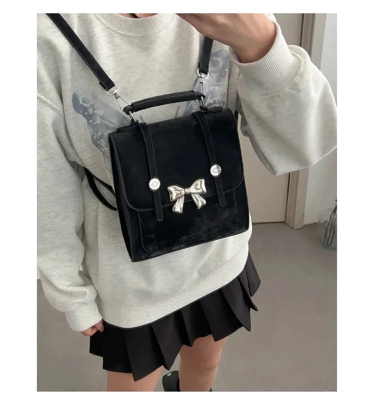 Sohiwoo Sweet Butterfly Backpack for Women's 2024 New Spring Pink Backpacks Korean Fashion Causal Travel Bag