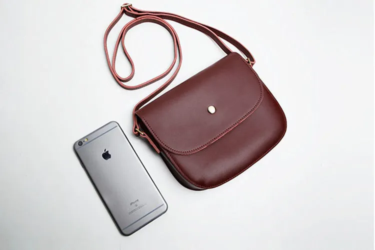Stylish Womens Leather Saddle Bag Crossbody Bags Purse for Women