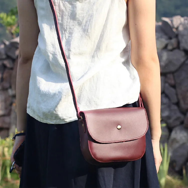 Stylish Womens Leather Saddle Bag Crossbody Bags Purse for Women
